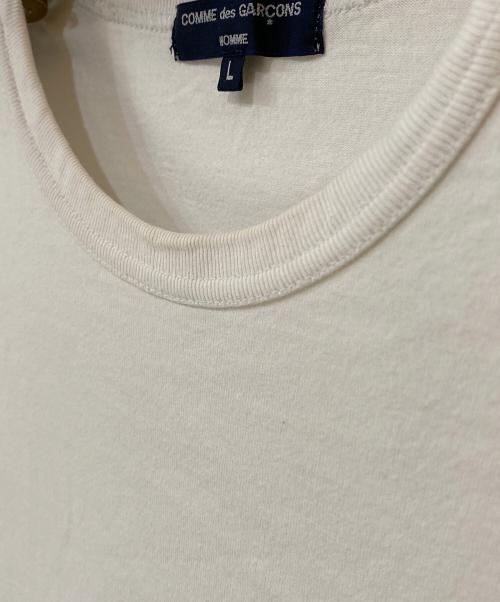 COMME des GARCONS HOMME（コムデギャルソン オム）COMME des GARCONS HOMME (コムデギャルソン オム) ロゴプリントTシャツ ホワイト サイズ:Lの古着・服飾アイテム