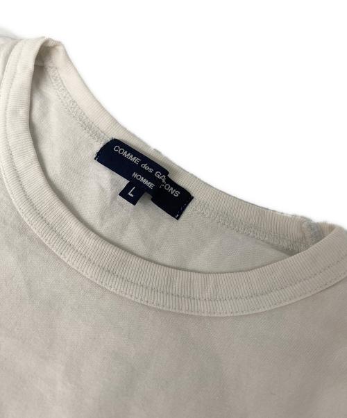COMME des GARCONS HOMME（コムデギャルソン オム）COMME des GARCONS HOMME (コムデギャルソン オム) ロゴプリントTシャツ ホワイト サイズ:Lの古着・服飾アイテム
