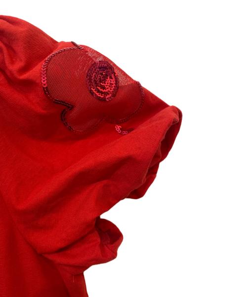 M'S GRACY（エムズグレイシー）M'S GRACY (エムズグレイシー) 花柄半袖ワンピース レッド サイズ: 38の古着・服飾アイテム