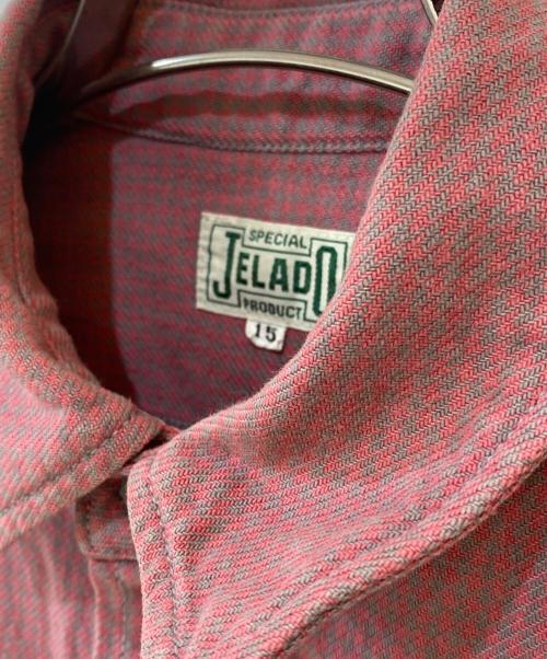 JELADO（ジェラード）JELADO (ジェラード) 千鳥柄シャツ レッド サイズ:15の古着・服飾アイテム