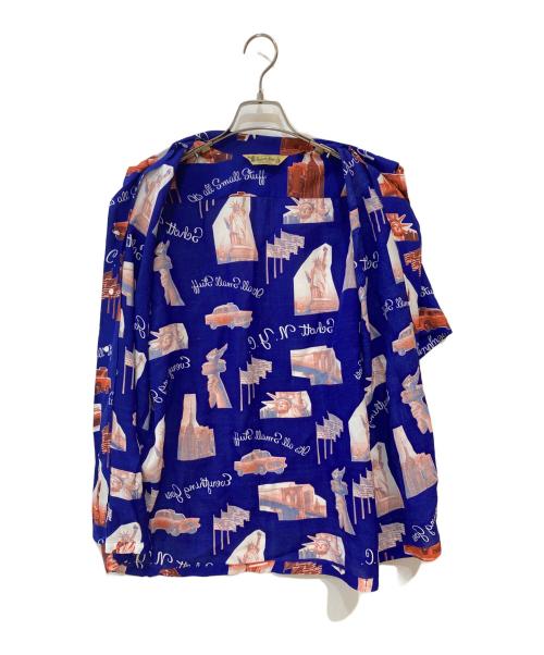 SCHOTT BROS.（ショットブロス）SCHOTT BROS. (ショットブロス) N.Y.PHOTO HAWAIIAN SHIRT ブルー サイズ:Mの古着・服飾アイテム