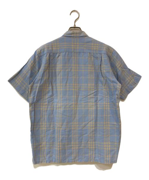 BURBERRY LONDON（バーバリーロンドン）BURBERRY LONDON (バーバリーロンドン) ノバチェックリネン混シャツ ブルー サイズ:Mの古着・服飾アイテム