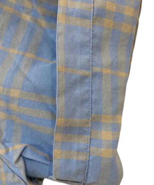 BURBERRY LONDON（バーバリーロンドン）BURBERRY LONDON (バーバリーロンドン) ノバチェックリネン混シャツ ブルー サイズ:Mの古着・服飾アイテム