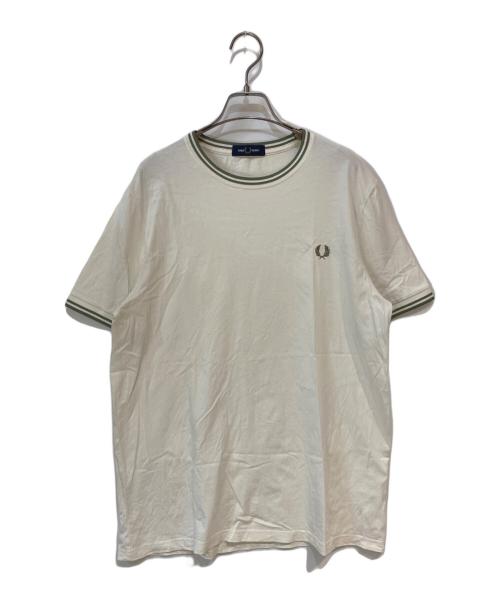 FRED PERRY（フレッドペリー）FRED PERRY (フレッドペリー) SHIPS (シップス) WIN TIPPED Tシャツ ホワイト サイズ:Lの古着・服飾アイテム