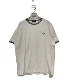 FRED PERRY×SHIPS（フレッドペリー×シップス）の古着「Twin Tipped T-Shirtt」｜ホワイト×ブラック