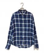 Ron Hermanロンハーマン）の古着「Rayon Dobby Plaited Shirt」｜ブルー