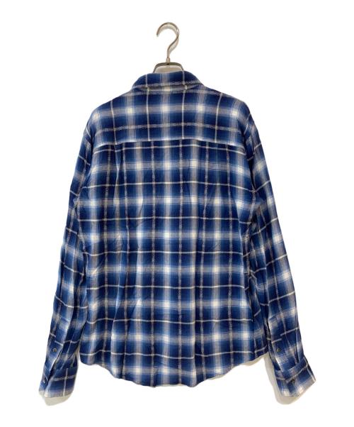 Ron Herman（ロンハーマン）Ron Herman (ロンハーマン) Rayon Dobby Plaited Shirt ブルー サイズ:Mの古着・服飾アイテム