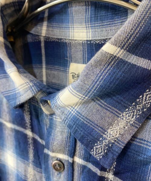Ron Herman（ロンハーマン）Ron Herman (ロンハーマン) Rayon Dobby Plaited Shirt ブルー サイズ:Mの古着・服飾アイテム