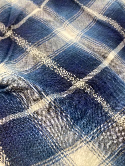 Ron Herman（ロンハーマン）Ron Herman (ロンハーマン) Rayon Dobby Plaited Shirt ブルー サイズ:Mの古着・服飾アイテム
