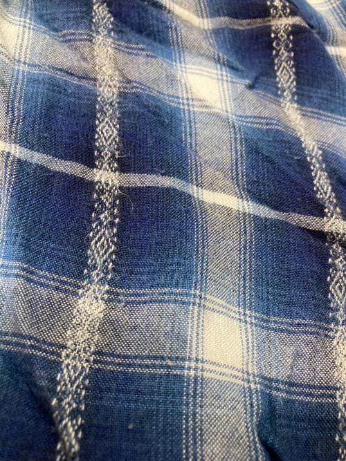 Ron Herman（ロンハーマン）Ron Herman (ロンハーマン) Rayon Dobby Plaited Shirt ブルー サイズ:Mの古着・服飾アイテム