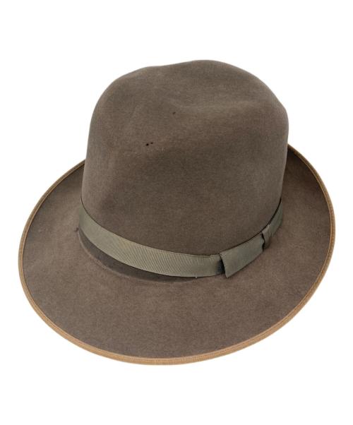 STETSON SIZE 7 2/4A 4 1/4T（ステットソン）STETSON SIZE 7 2/4A 4 1/4T (ステットソン) ヴィンテージフェドラハット ベージュ サイズ:7 2/4A 4 1/4Tの古着・服飾アイテム