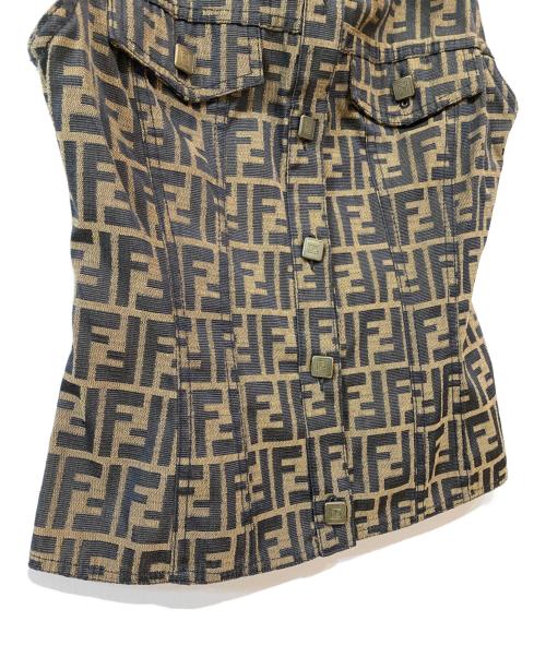 FENDI（フェンディ）FENDI (フェンディ) ズッカ柄 ベスト ブラウン サイズ:40の古着・服飾アイテム
