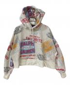 POLO RALPH LAURENポロ・ラルフローレン）の古着「Logo Graphic Oversize Fleece Hoodie」｜ホワイト