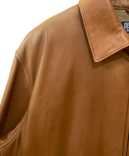 POLO RALPH LAUREN（ポロ・ラルフローレン）POLO RALPH LAUREN (ポロ・ラルフローレン) スモールポニー ラムレザージャケット ブラウン サイズ:Lの古着・服飾アイテム
