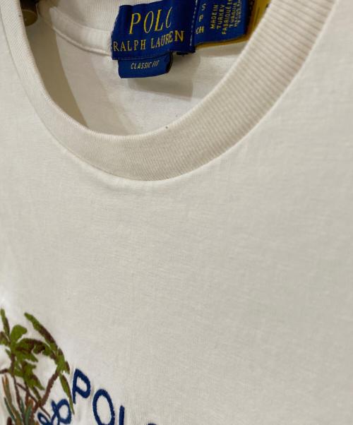 POLO RALPH LAUREN（ポロ・ラルフローレン）POLO RALPH LAUREN (ポロ・ラルフローレン) Solid Embroidered Pure Cotton Regular Fit T-Shirt ホワイト サイズ:Ｓの古着・服飾アイテム