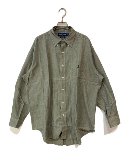 RALPH LAUREN（ラルフローレン）RALPH LAUREN (ラルフローレン) BLAKE スモールポニー ボタンダウンシャツ ベージュ サイズ:Lの古着・服飾アイテム