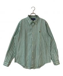 RALPH LAUREN（ラルフローレン）の古着「CUSTOM FIT ボタンダウンストライプシャツ」｜グリーン
