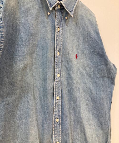RALPH LAUREN（ラルフローレン）RALPH LAUREN (ラルフローレン) スモールポニー コットンデニムシャツ ブルー サイズ:Lの古着・服飾アイテム