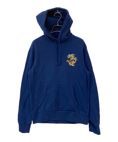 POLO RALPH LAUREN（ポロ・ラルフローレン）POLO RALPH LAUREN (ポロ・ラルフローレン) エンプロイダリーループバックフリースフーディ ネイビー サイズ:Sの古着・服飾アイテム