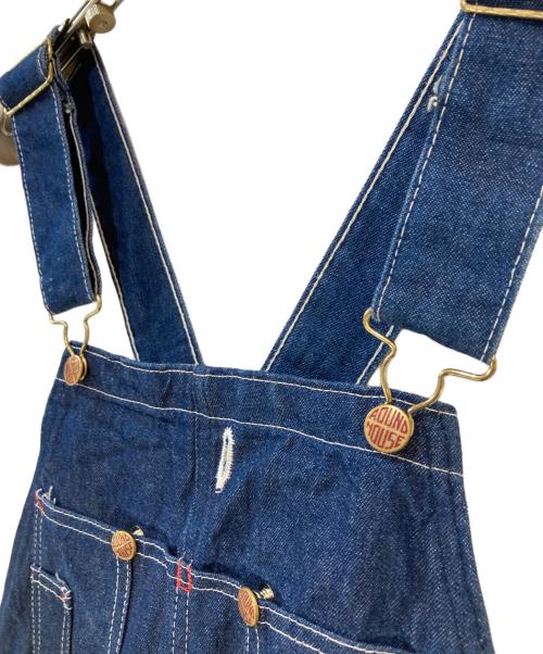 round house（ラウンドハウス）round house (ラウンドハウス) デニムオーバーオール ブルー サイズ: 86cm (W34)の古着・服飾アイテム