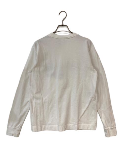 LACOSTE（ラコステ）LACOSTE (ラコステ) 鹿の子オーバーサイズプリント ロングスリーブTシャツ ホワイト サイズ:XSの古着・服飾アイテム