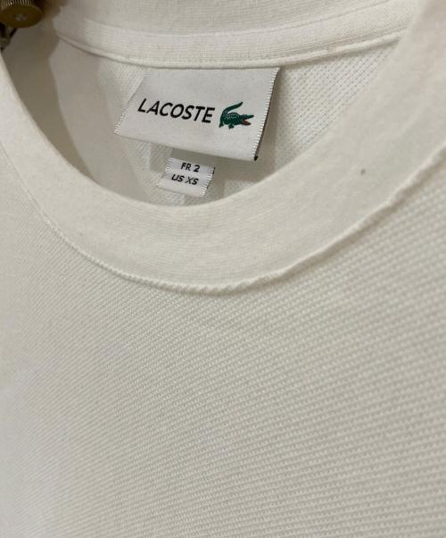 LACOSTE（ラコステ）LACOSTE (ラコステ) 鹿の子オーバーサイズプリント ロングスリーブTシャツ ホワイト サイズ:XSの古着・服飾アイテム