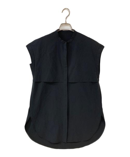 icB（アイシービー）icB (アイシービー) プルーフ4WAYタフタ ブラウス ブラック サイズ:4の古着・服飾アイテム