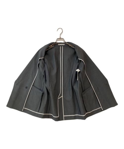 icB（アイシービー）icB (アイシービー) LooseWeave ダブルブレストジャケット グレー サイズ:4の古着・服飾アイテム