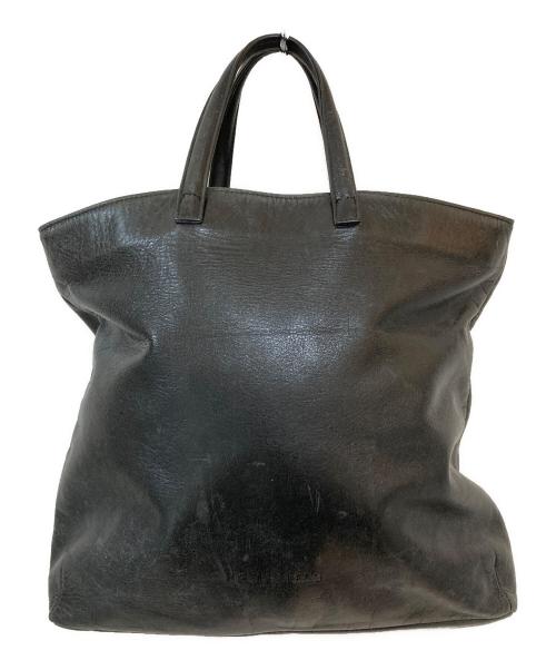 HELMUT LANG（ヘルムートラング）HELMUT LANG (ヘルムートラング) ロゴ型押し レザートートバッグ ブラック サイズ:なしの古着・服飾アイテム