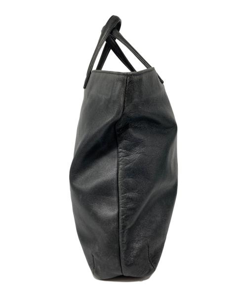 HELMUT LANG（ヘルムートラング）HELMUT LANG (ヘルムートラング) ロゴ型押し レザートートバッグ ブラック サイズ:なしの古着・服飾アイテム