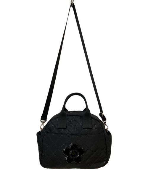 MARY QUANT（マリークヮント）MARY QUANT (マリークヮント) ピンソニックキルトデイジー 2WAYバッグ ブラックの古着・服飾アイテム
