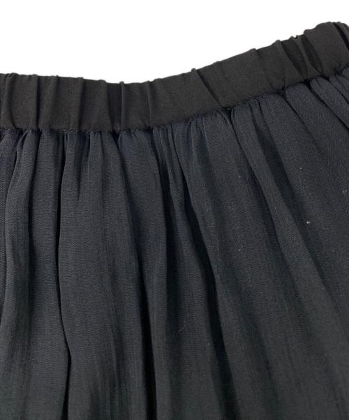 BEARDSLEY（ビアズリー）BEARDSLEY (ビアズリー) NEWシワシフォンギャザーパンツ ブラックの古着・服飾アイテム