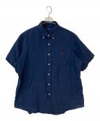 POLO RALPH LAURENポロ・ラルフローレン）の古着「スモールポニー リネンシャツ」｜ネイビー