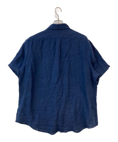 POLO RALPH LAUREN（ポロ・ラルフローレン）POLO RALPH LAUREN (ポロ・ラルフローレン) スモールポニー リネンシャツ ネイビー サイズ:ＸＬの古着・服飾アイテム