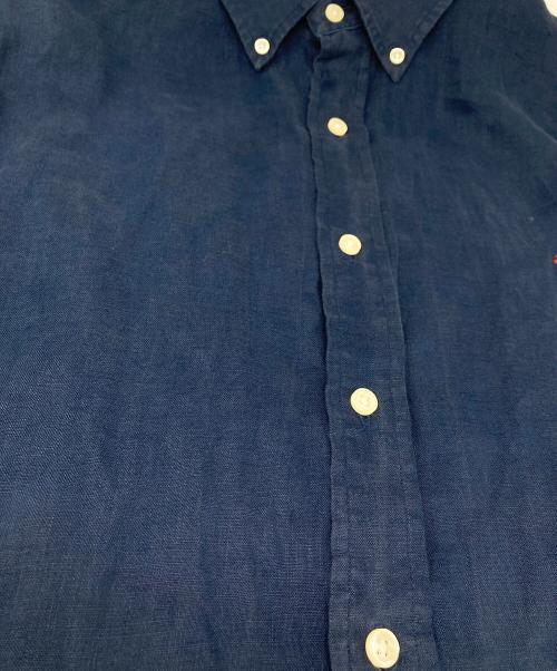 POLO RALPH LAUREN（ポロ・ラルフローレン）POLO RALPH LAUREN (ポロ・ラルフローレン) スモールポニー リネンシャツ ネイビー サイズ:ＸＬの古着・服飾アイテム