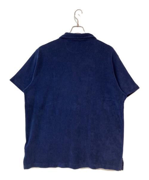 POLO RALPH LAUREN（ポロ・ラルフローレン）POLO RALPH LAUREN (ポロ・ラルフローレン) スモールポニー パイル地オープンカラーシャツ ネイビー サイズ:XLの古着・服飾アイテム