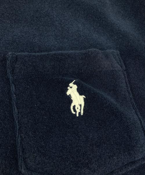 POLO RALPH LAUREN（ポロ・ラルフローレン）POLO RALPH LAUREN (ポロ・ラルフローレン) スモールポニー パイル地オープンカラーシャツ ネイビー サイズ:XLの古着・服飾アイテム
