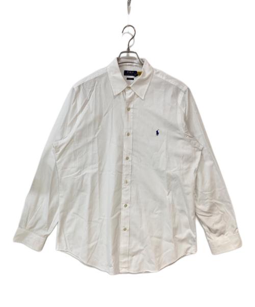 POLO RALPH LAUREN（ポロ・ラルフローレン）POLO RALPH LAUREN (ポロ・ラルフローレン) CLASSIC FIT スモールポニー ボタンダウンシャツ ホワイト サイズ:Ｌの古着・服飾アイテム