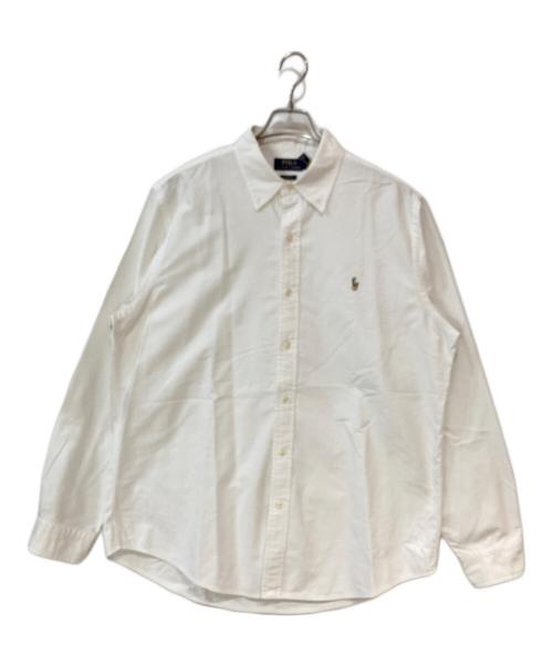 POLO RALPH LAUREN（ポロ・ラルフローレン）POLO RALPH LAUREN (ポロ・ラルフローレン) CLASSIC FIT スモールポニー ボタンダウンシャツ ホワイト サイズ:Lの古着・服飾アイテム