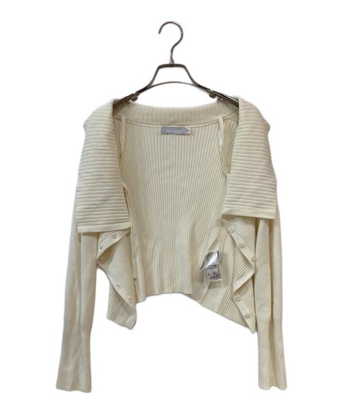 moussy（マウジー）moussy (マウジー) 3WAY SHOULDER ニット アイボリー サイズ:Freeの古着・服飾アイテム