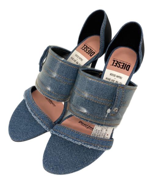 DIESEL（ディーゼル）DIESEL (ディーゼル) SA-SLANTY デニムハイヒールパンプス ブルー サイズ:37の古着・服飾アイテム
