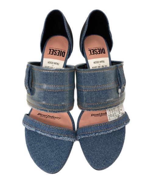 DIESEL（ディーゼル）DIESEL (ディーゼル) SA-SLANTY デニムハイヒールパンプス ブルー サイズ:37の古着・服飾アイテム