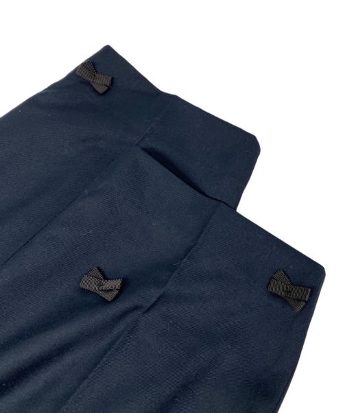 MUVEIL（ミュベール）MUVEIL (ミュベール) リボンスラックス ネイビー サイズ:36の古着・服飾アイテム