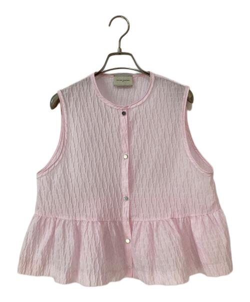 UNITED ARROWS（ユナイテッドアローズ）UNITED ARROWS (ユナイテッドアローズ) エアリードットジャガードベスト ピンク サイズ:なしの古着・服飾アイテム