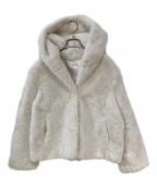 CARLAカーラ）の古着「Eco fur hood coat」｜アイボリー