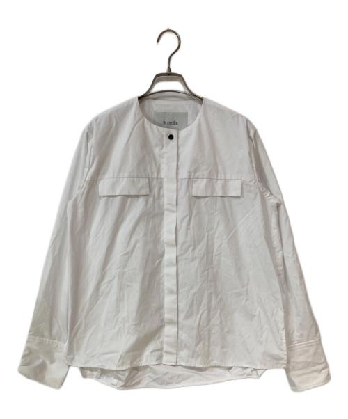 St.cecilia（セントセシリア）St.cecilia (セントセシリア) コクーンシャツ ホワイト サイズ:Freeの古着・服飾アイテム