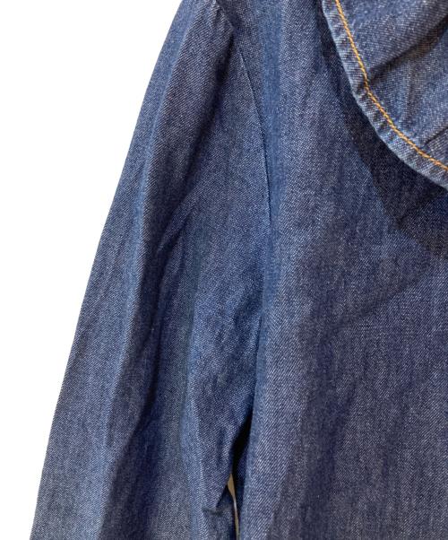 MAX&Co.（マックスアンドコー）MAX&Co. (マックスアンドコー) デニムフリルブラウス ブルー サイズ:38の古着・服飾アイテム