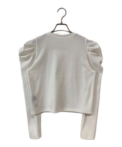 hue（ヒュー）hue (ヒュー) パフロングスリーブパフ ホワイト サイズ:36の古着・服飾アイテム