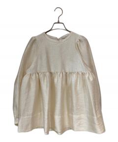 中古・古着通販】YORI (ヨリ) シャイニーパフブラウス ベージュ サイズ