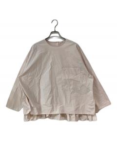中古・古着通販】yori (ヨリ) ショートパフギャザーブラウス ネイビー